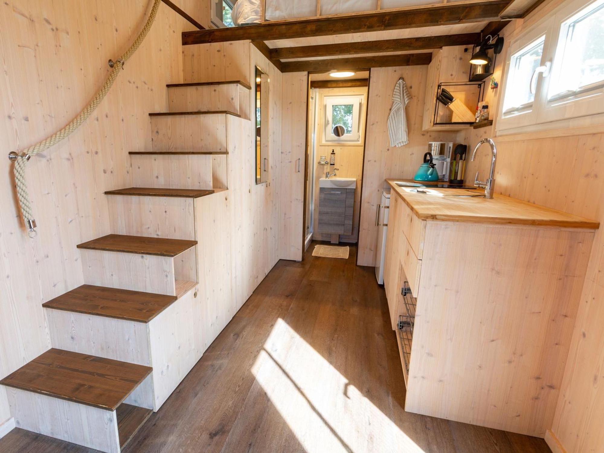 Tiny House auf der Alpaka Farm Villa Rubkow Bagian luar foto